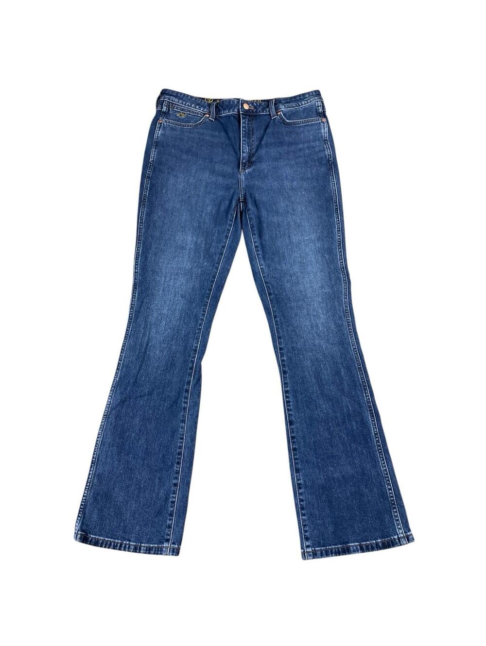 Wrangler x Lainey Wilson Blue Jeans Boot Huggers Boho Wash 34 x 34